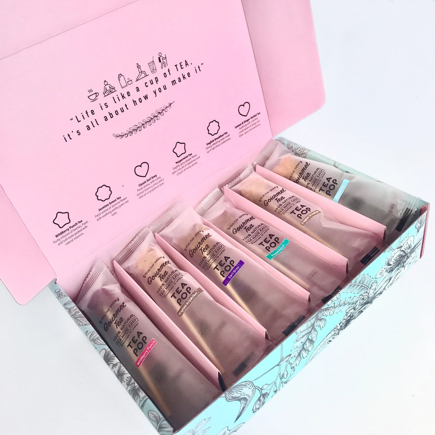 Tea-Pop Gift Set, Elegant Box with 18 Delicious Tea-Pops